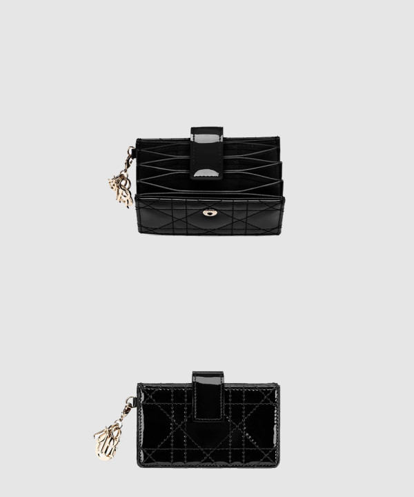 디올 레이디 아코디언 카드지갑 S0074