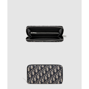 디올 오블리크 지퍼 장지갑 2ESBC