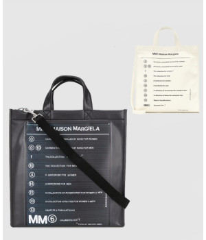 마르지엘라 프린트 PVC 토트백