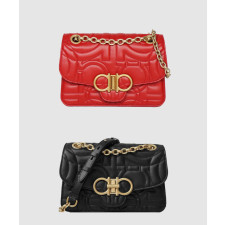 페라가모 간치니 퀄팅 크로스백 21H153