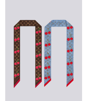 (국내배송) 루이비통 X 무라카미 다카시 모노그램 세리즈 체리 방도 스카프