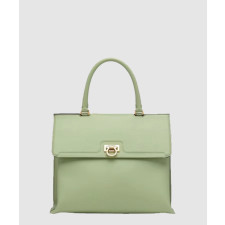 페라가모 간치니 트리폴리오 스몰 레더 토트백 210892