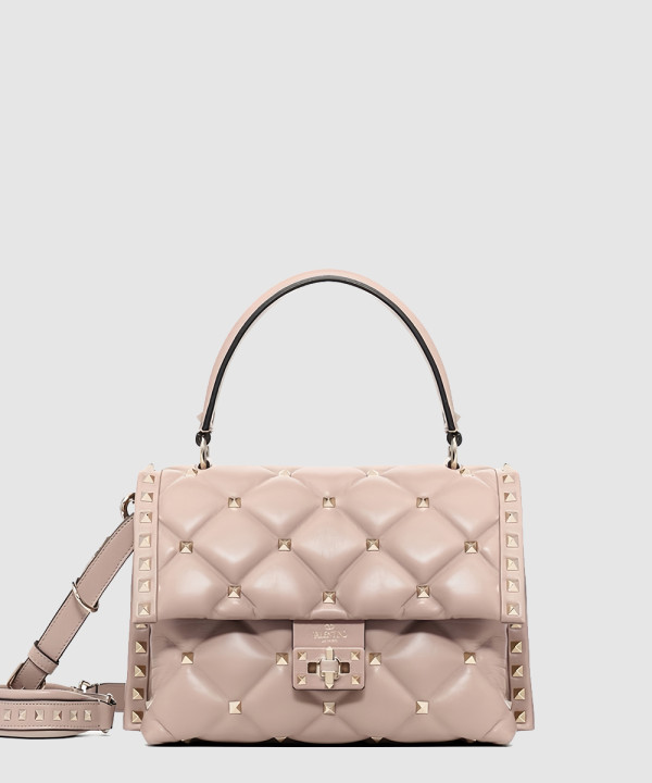 발렌티노 캔디스터드 미디움 탑 핸들 백