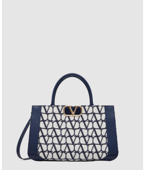 발렌티노 V로고 시그니처 미디엄 토트백