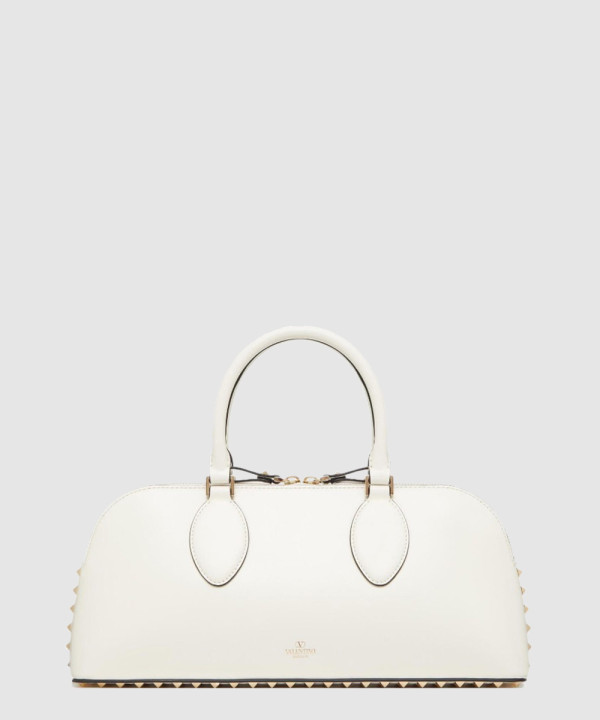 발렌티노 락스터드 이스트 웨스트 가죽 토트백