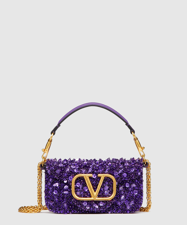 발렌티노 스몰 로코 숄더 백 위드 3D 자수