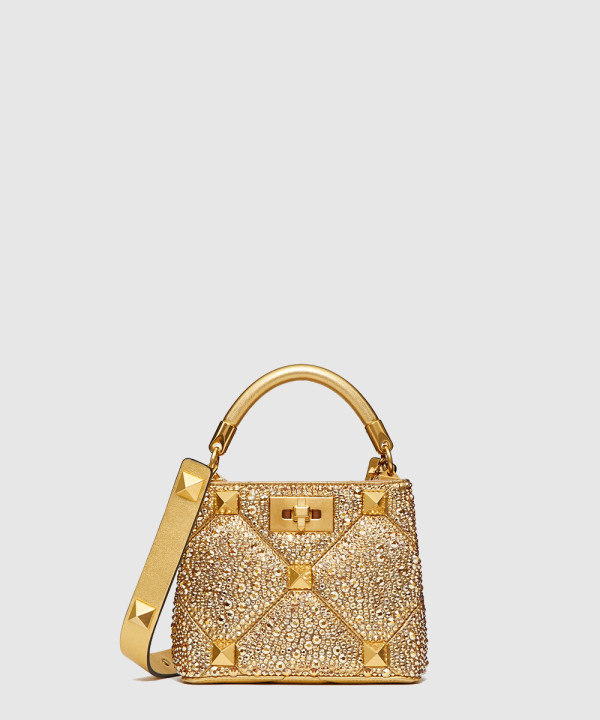 발렌티노 로만스터드 라인스톤 미니 숄더백