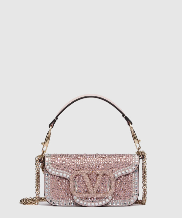 발렌티노 라인스톤 장식 스몰 가라바니 로코 숄더백