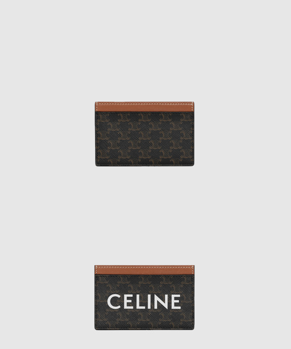 셀린느 트리오페 캔버스 로고 프린트 카드지갑 10B702