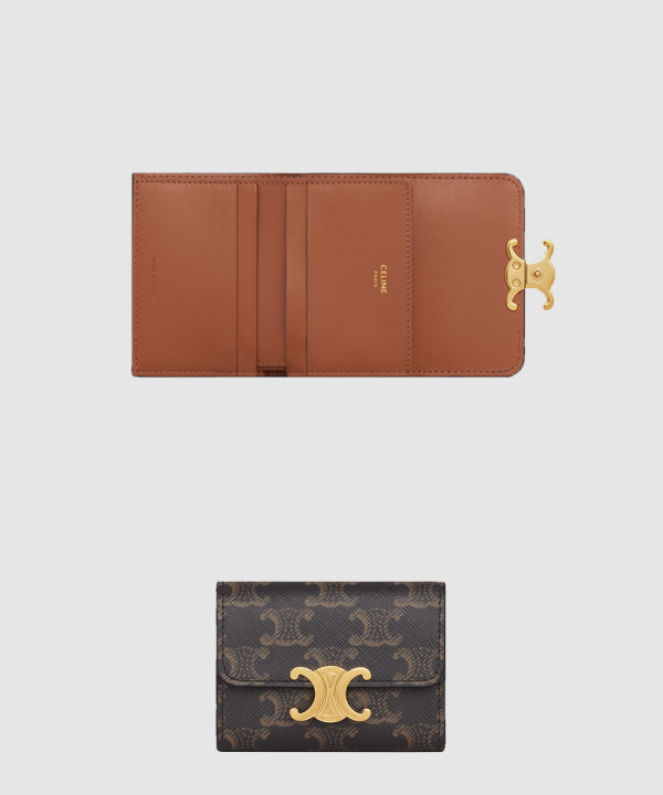 셀린느 트리옹프 동전 컴팩트 지갑 10I652