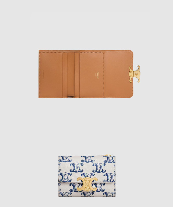 셀린느 트리옹프 동전 컴팩트 지갑 10I652