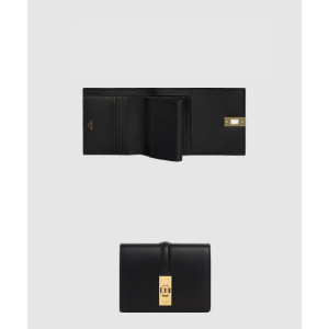 셀린느 스몰 16 3단 지갑 새틴 카프스킨 10F523