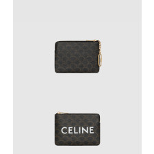 셀린느 트리옹프 동전 지갑 카드 파우치 10C662