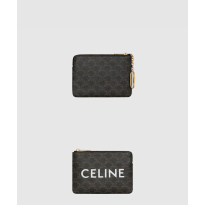 셀린느 트리옹프 동전 지갑 카드 파우치 10C662