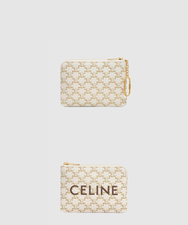 셀린느 트리옹프 동전 지갑 카드 파우치 10C662