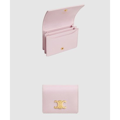 셀린느 트리오페 명함 카드 지갑 샤이니 카프스킨 10M123