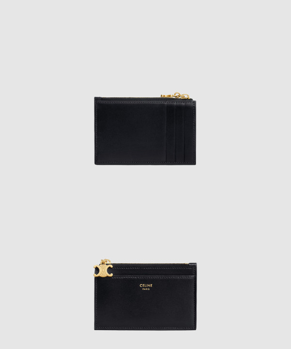 셀린느 트리옹프 참 지퍼 카드 지갑 10M083