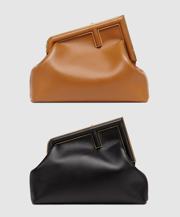 펜디 퍼스드 레더 미디움 백 8BP127