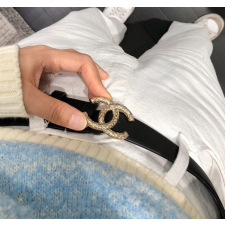 (국내배송) 샤넬 수입 골드 CC로고 클래식 레더 벨트