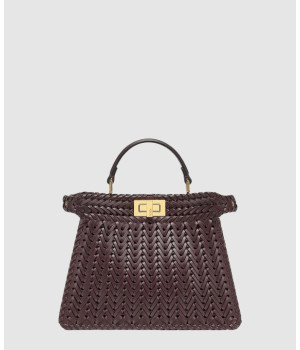 펜디 피카부 I See U 스몰 인터레이스 가죽 백 8BN327