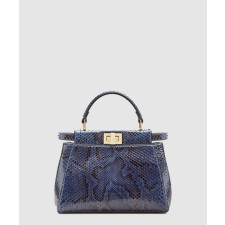 펜디 피카부 아이콘 미디엄 파이썬 가죽 핸드백 8BN244