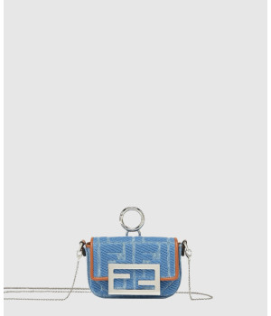 펜디 나노 바게트 참 숄더백 7AS045