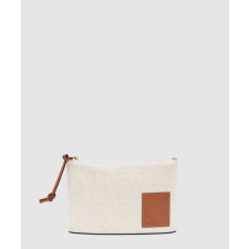 로에베 오블롱 파우치 인 애너그램 자카드 앤 카프스킨