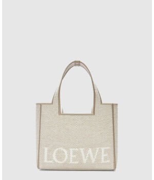 로에베 스몰 로에베 폰트 토트백 자카드 캔버스