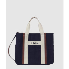 끌로에 로고 패브릭 토트백 W90381