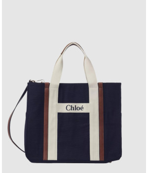 끌로에 로고 패브릭 토트백 W90381