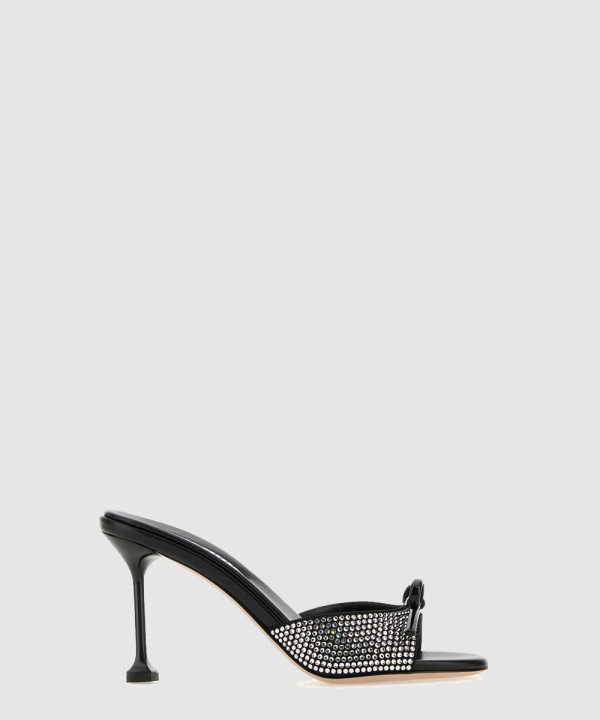 미우미우 리본 크리스탈 새틴 뮬 5XX630