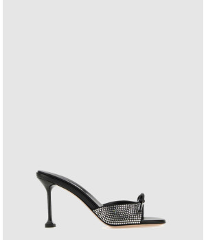 미우미우 리본 크리스탈 새틴 뮬 5XX630