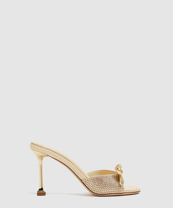 미우미우 리본 크리스탈 새틴 뮬 5XX630