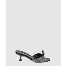 미우미우 리본 크리스탈 새틴 뮬 5XX630