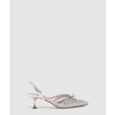 미우미우 글리터 크리스탈 슬링백 힐 5I402D