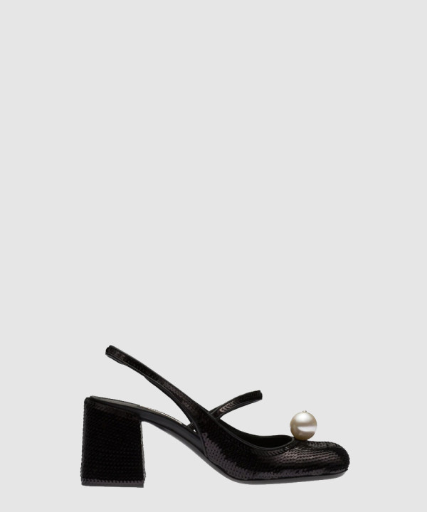 미우미우 펄 스팽글 펌프스 5I656D