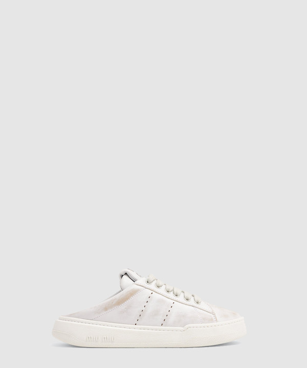 미우미우 블리치드 레더 스니커즈 5E915D