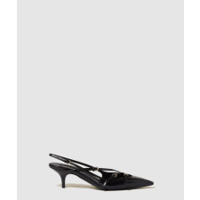 미우미우 버클 장식 브러쉬드 레더 슬링백 5I013E