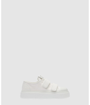 미우미우 데님 벨크로 스니커즈 5E890D