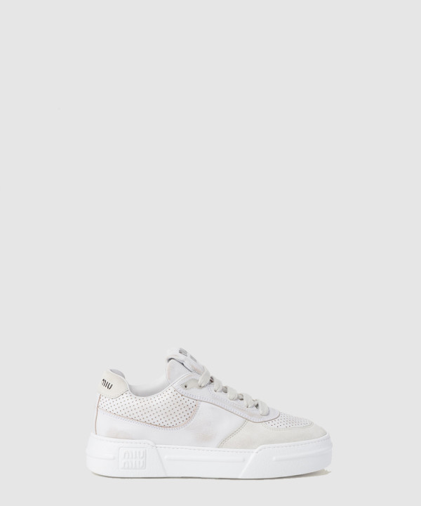 미우미우 블리치드 레더 스니커즈 5E150E