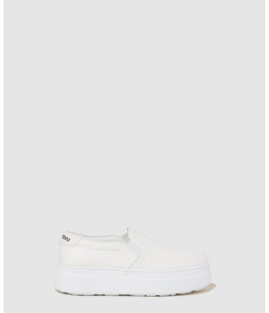 미우미우 워시드 코튼 드릴 스니커즈 5S152E