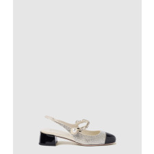 미우미우 크리스탈 슬링백 펌프스 5I048E