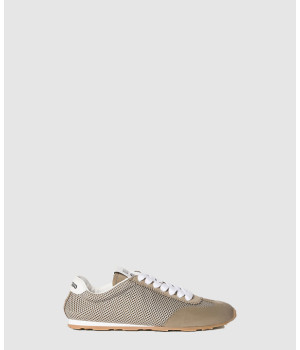 미우미우 플룸 메쉬 스웨이드 스니커즈 5E388E