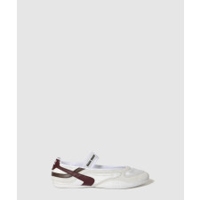 미우미우 김나지움 테크니컬 패브릭 앤 스웨이드 발레리나 5F427E