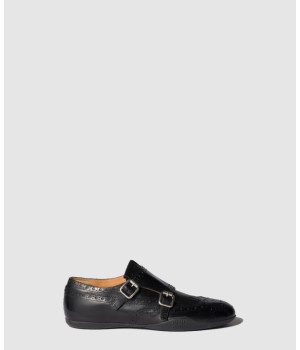 미우미우 레더 버클 브로그 슈즈 5E510E