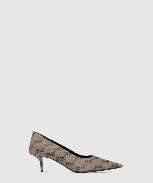 발렌시아가 BB 모노그램 미들힐 펌프스 707353