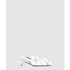 발렌시아가 나이프 슈미즈 레더 슬링백 힐 786223