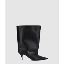 발렌시아가 레더 앵클 부츠힐 712965