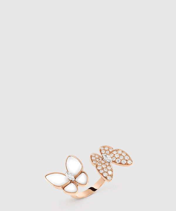 ​18K 하이엔드 미러급 반클리프 투 버터플라이 비트원 반지 7AL00