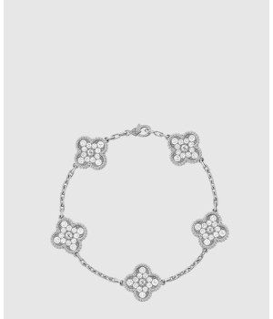 18K 하이엔드 미러급 반클리프 빈티지 알함브라 브레이슬릿 5모티브 다이아 41500